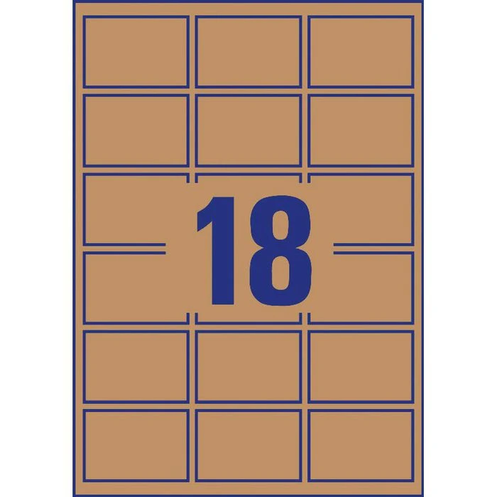 Zweckform Universaletiketten L7110-25, Naturbraun, 62 X 42 Mm, 25 Blatt, 450 Stück – Bild 4