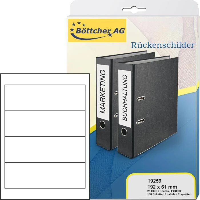 Ordnerrücken Breit Auf A4 Rückenschilder 100x