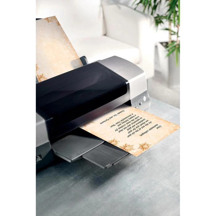 Sigel Weihnachtspapier DP234 Golden Snowflakes, A4, 90g/m², 100 Blatt – Bild 3