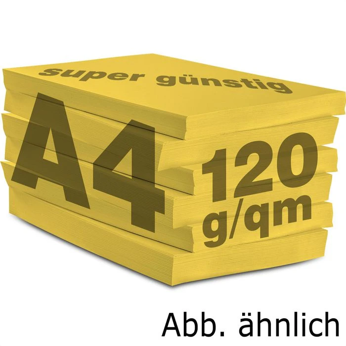 Inapa Kopierpapier Tecno Colors, 2100011346, A4, 120g/qm, Intensivgelb, 250 Blatt – Bild 2