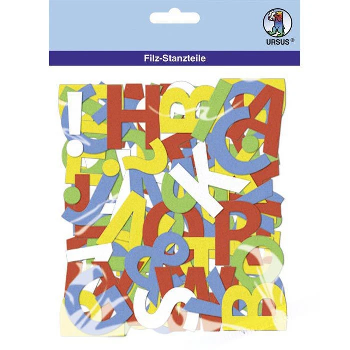 Ursus Klebebuchstaben Bastelfilz-Stanzteile, A-Z, Bunt, Selbstklebend, 45mm – Bild 2
