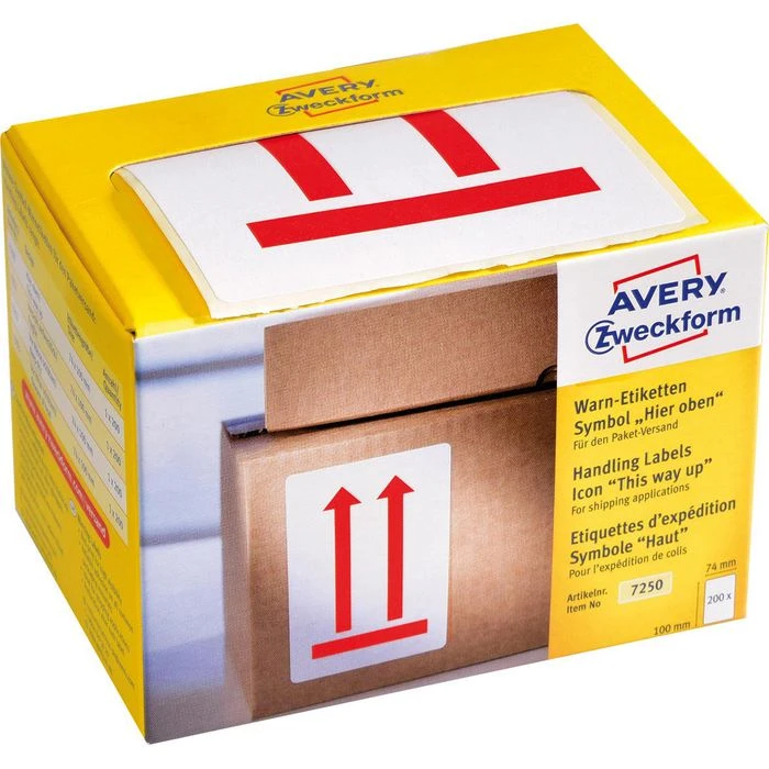 Zweckform Hinweisetiketten Symbol Hier Oben, 74 X 100mm, Selbstklebend, Auf Rolle, 200 Stück – Bild 4