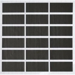 HobbyFun Tafeletiketten 3830100, 50 X 25mm, Selbstklebend, Schwarz, 54 Stück