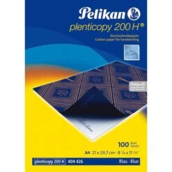 Durchschreibepapier Pelikan Plenticopy 200 H, A4, Blau, Für Handdurchschriften, 100 Blatt