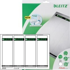 Leitz Rückenschilder 1685-00-85 Grau, 61 X 192mm PC-beschriftbar, Selbstklebend, 400 Stück