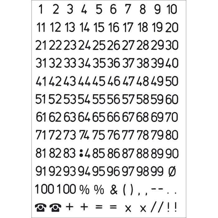 Herma 4155 Zahlen Wetterfest 5mm Schwarz 1-100