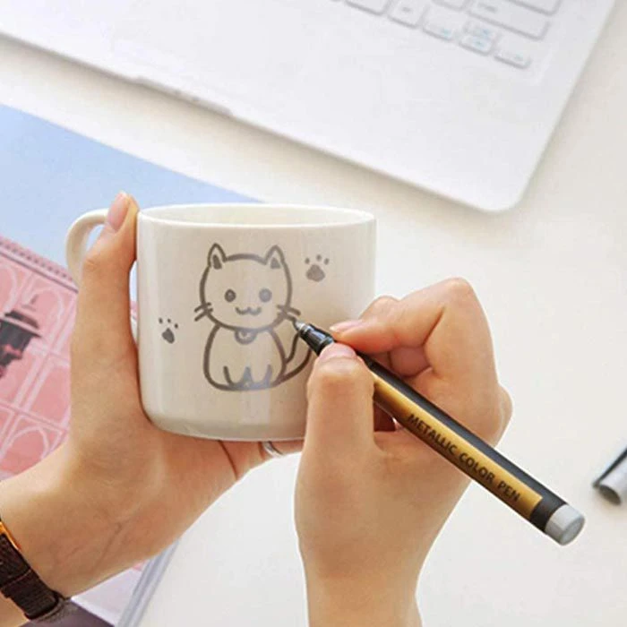 STA Metallic-Marker 300035, Rundspitze, Strichbreite 2mm, 10 Stück – Bild 3