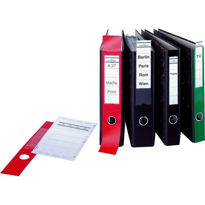 Durable Rückenschilder Ordofix 809101, Schwarz, 40 X 390mm, Einsteckschild, 10 Stück – Bild 2