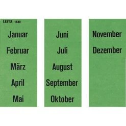 Leitz 1530 Inhaltsschilder Monatsnamen 100 Stück