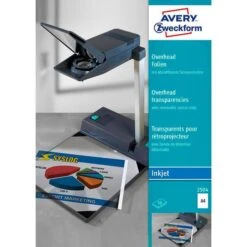 Zweckform 2504 A4 Klar Inkjetfolien Overheadfolie Mit Sensorstreifen, 0,11mm, 50 Stück