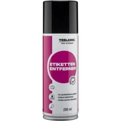 Teslanol Etikettenlöser Etikettenentfernerspray, Klebstoffentferner Mit Sprühkopf, 200ml