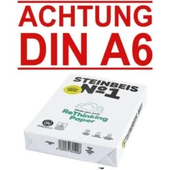 Steinbeis No.1 Classic White, A6, Kopierpapier, Recycling, 80g/qm, Presseweiß, 500 Blatt