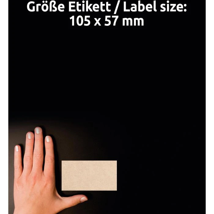 Zweckform Universaletiketten L7108-25, Naturbraun, 105 X 57 Mm, 25 Blatt, 250 Stück – Bild 4