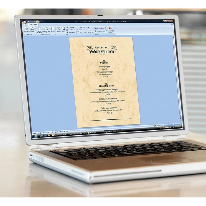 Sigel Motivpapier T1081, Marmorpapier, A4, 90 G/m², 250 Blatt, Beige – Bild 2