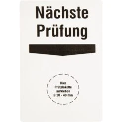 Böttcher-AG Grundplaketten GP15, Nächste Prüfung, 50,8 X 76,2mm, Für 40mm Prüfplaketten, 100 Stück