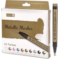 STA Metallic-Marker 300035, Rundspitze, Strichbreite 2mm, 10 Stück