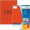Herma Universaletiketten 4238, Special, Rot, 25,4 X 10mm, 100 Blatt, 18.900 Stück