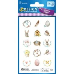 Zweckform Sticker 39223 Z-Design Deko Sticker, Ostern Boho-Style, 30 Aufkleber