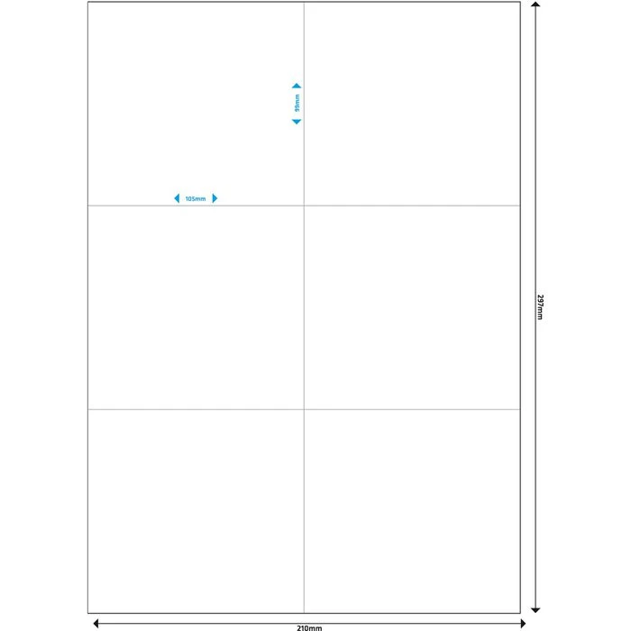 MediaRange Universaletiketten MRINK144, Weiß, 105 X 99mm, Stark Klebend, 50 Blatt, 300 Stück – Bild 4