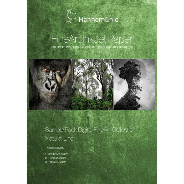 Hahnemühle Inkjet-Papier Natural Line, A4, SamplePack, 3 Qualitäten, Matt, Einseitig, 6 Blatt