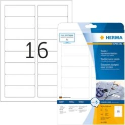 Herma Namensetiketten 4588, Weiß, 88,9 X 33,8mm, Selbstklebend, Ablösbar, 160 Stück