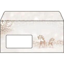 Sigel Weihnachtsumschläge DU228, DIN Lang, Brilliant Deer, Mit Fenster, 50 Stßck