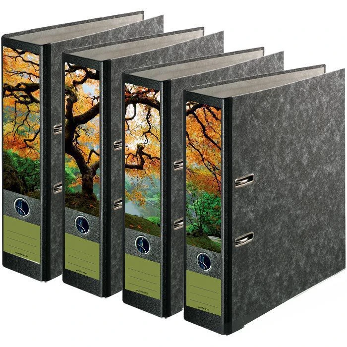 FileArt Rückenschilder Design-Etiketten Maple Tree, 60 X 210mm, Selbstklebend, 4 Stück – Bild 2