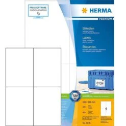 Herma Premium 4676 100 Etiketten Weiß 105 X 148