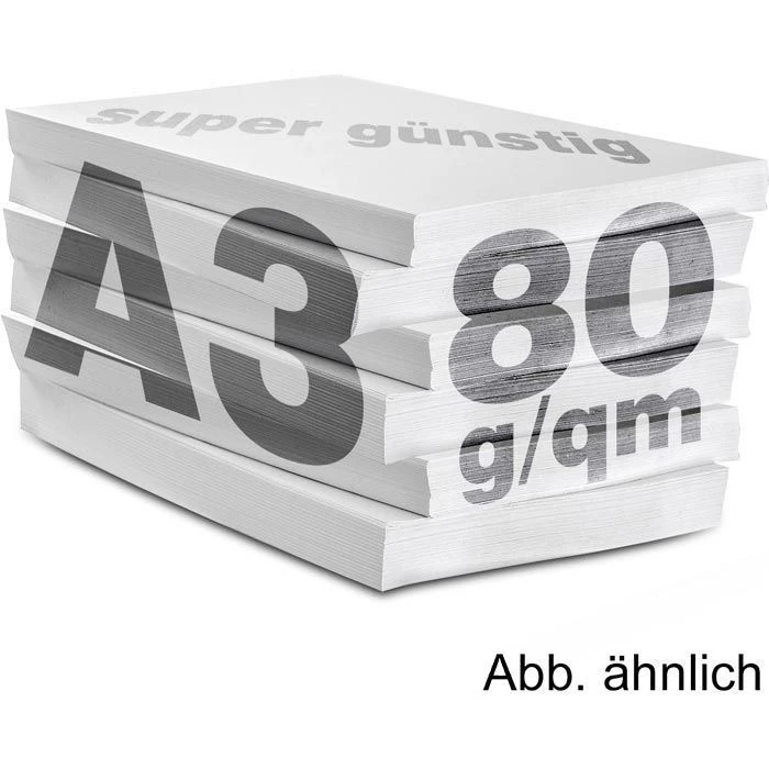 Rey Kopierpapier Copy, A3, 80g/qm, Weiß, 500 Blatt 2 Rey Kopierpapier Copy, A3, 80g/qm, Weiß, 500 Blatt – Bild 2
