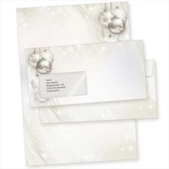 Tatmotive Weihnachtsbriefpapier Elegance, Set, A4, 90g/m², 100 Blatt + 100 Umschläge
