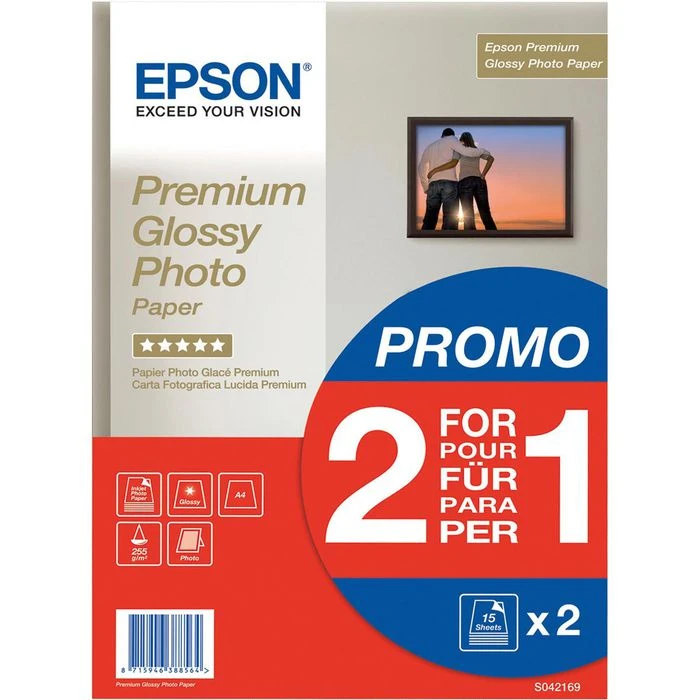 Epson® Epson S042169 Premium Glossy Photo A4 Fotopapier
