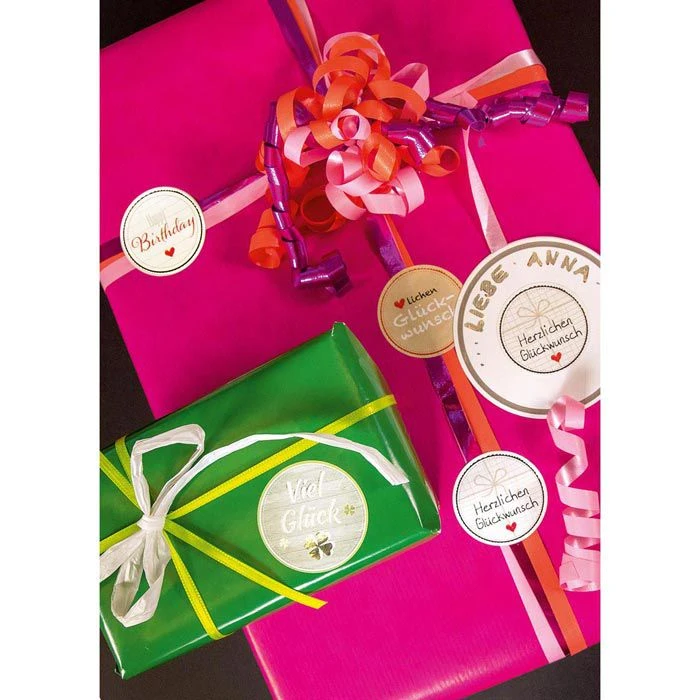 Zweckform Sticker 56814 Z-Design Deko-Sticker, Herzlichen Glückwunsch, Auf Rolle, 50 Aufkleber – Bild 4