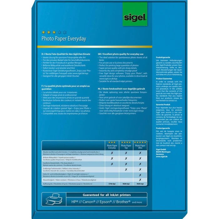 Sigel IP 712 Photo Paper Everyday A4 Fotopapier – Bild 4