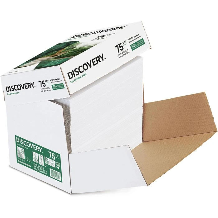 Discovery Kopierpapier 834270A75S, A4, A4, 75g/qm, Hochweiß, Ungeriest, 2500 Blatt 2 Discovery Kopierpapier 834270A75S, A4, A4, 75g/qm, Hochweiß, Ungeriest, 2500 Blatt – Bild 2