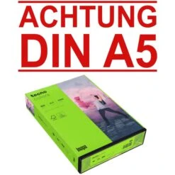 Inapa Tecno Colors, 2100019217, Kopierpapier Intensivgrün, A5, 80g/qm, 500 Blatt, Coloured Paper