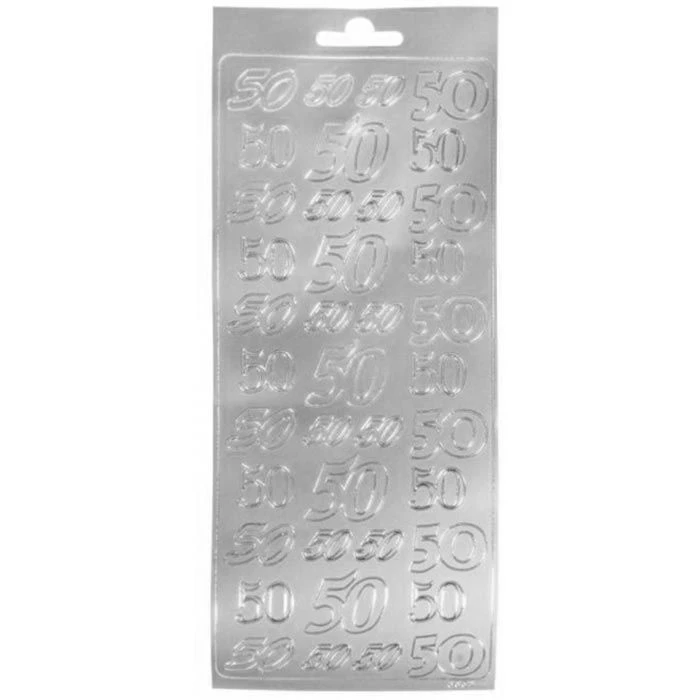 Rayher Sticker 3357322 Klebemotiv 50 Silber, Jubiläumszahl, Geburtstagszahl, 39 Aufkleber 2 Rayher Sticker 3357322 Klebemotiv 50 Silber, Jubiläumszahl, Geburtstagszahl, 39 Aufkleber – Bild 2