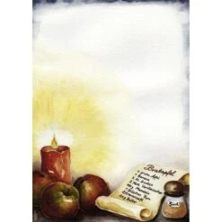 Weihnachtspapier Bratapfel, A4, 90g/qm, 50 Blatt