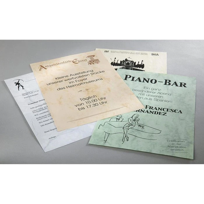 Sigel Motivpapier T1081, Marmorpapier, A4, 90 G/m², 250 Blatt, Beige – Bild 5