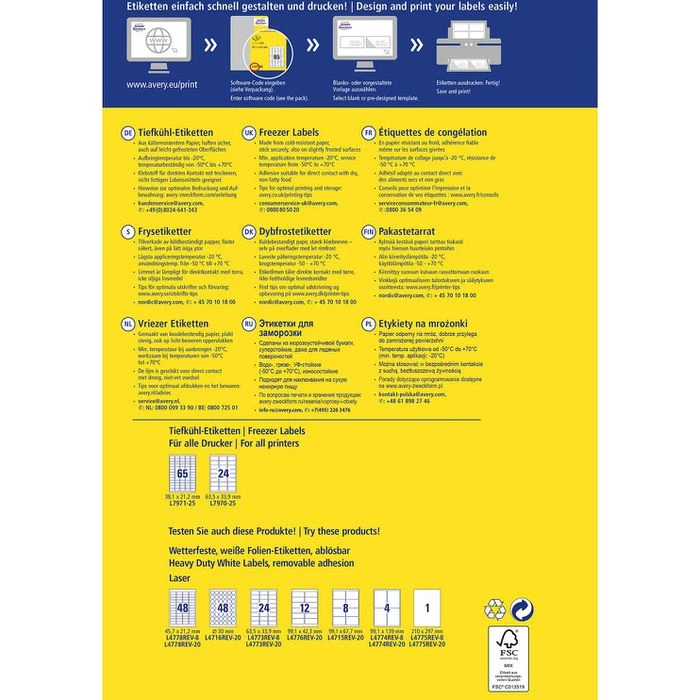 Avery Zweckform Tiefkühletiketten 63.5 X 33.9mm – Bild 4