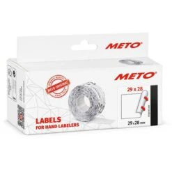 METO Preisetiketten 29 X 28 Mm, Weiß, Permanent, 5 Rollen à 700 Stück