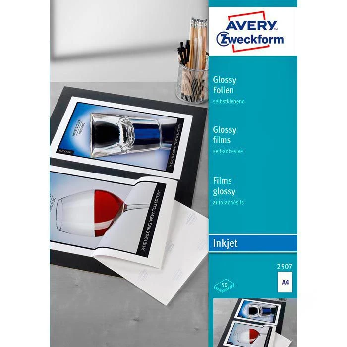 Zweckform 2507 A4 Weiß Inkjetfolien Avery Folien Selbstklebend 1 Zweckform 2507 A4 Weiß Inkjetfolien Avery Folien Selbstklebend