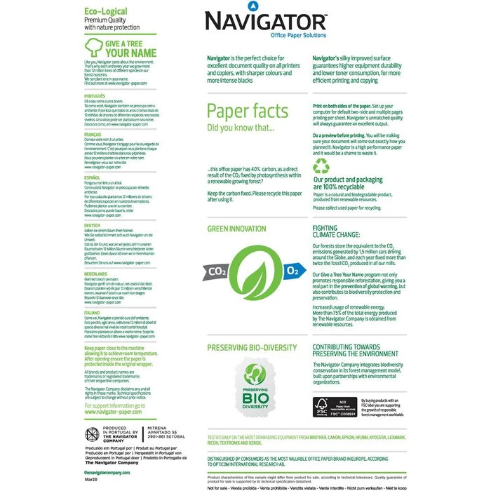 Navigator ECO-Logical A4 Papier 75g 500 Blatt – Bild 3