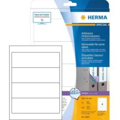Herma Movables 10165 Ordner-Etiketten 61x192 Weiß