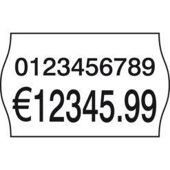 Herlitz Preisetiketten 1605328, 26 X 16 Mm, Weiß, 12 Rollen Permanent