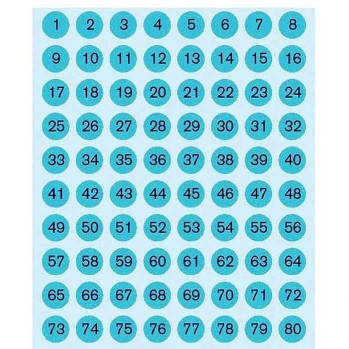 Herma 4129 Zahlen 8mm Durchmesser Schwarz 1-160 – Bild 3