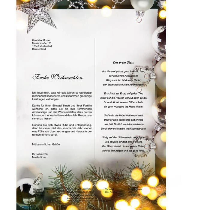 Weihnachtspapier Tannenzweig, A4, 90g/qm, 100 Blatt – Bild 2