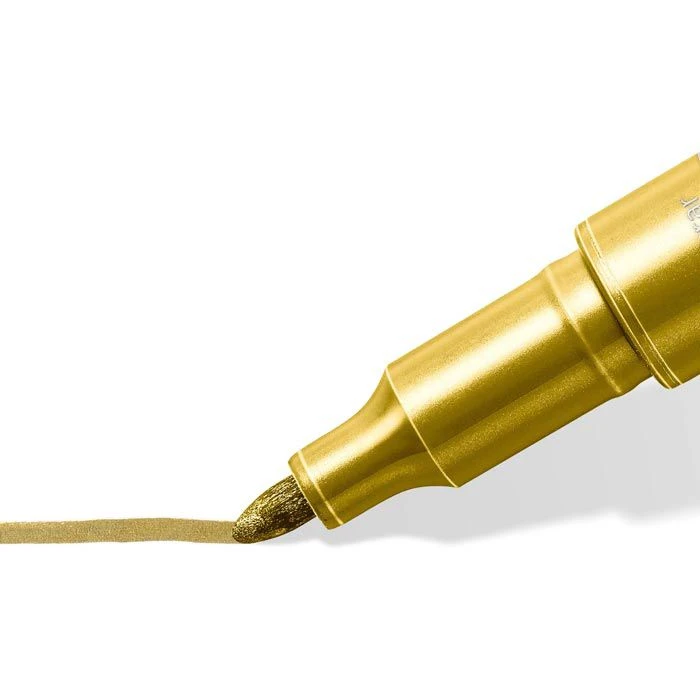 Staedtler Metallic-Marker 8323-S BK2, Gold Und Silber, 1 - 2 Mm, Wasserfest, 2 Stück – Bild 3