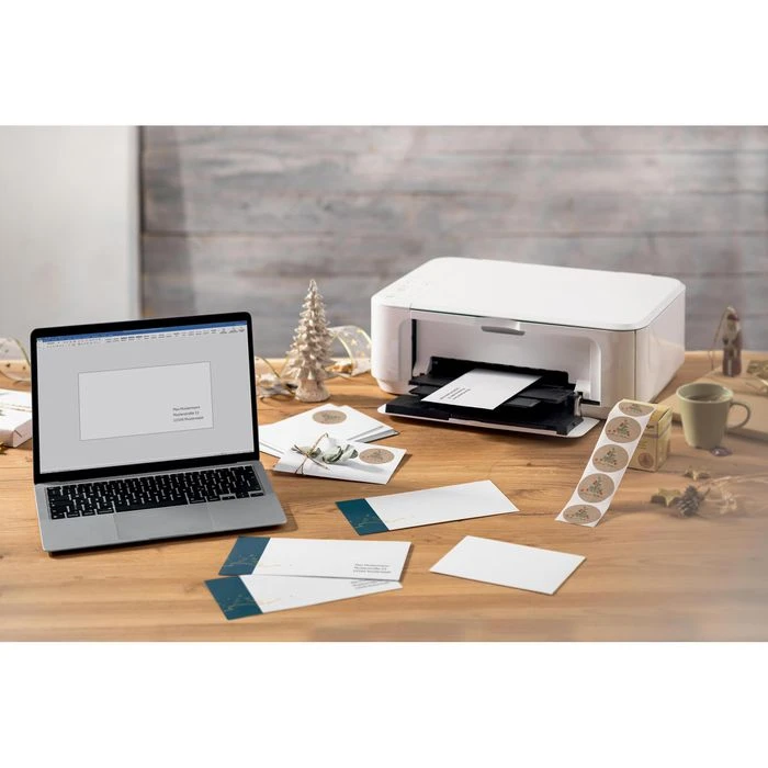 Sigel Weihnachtsumschläge DU254, DIN Lang, Christmas Tree Petrol, 50 Stück – Bild 3