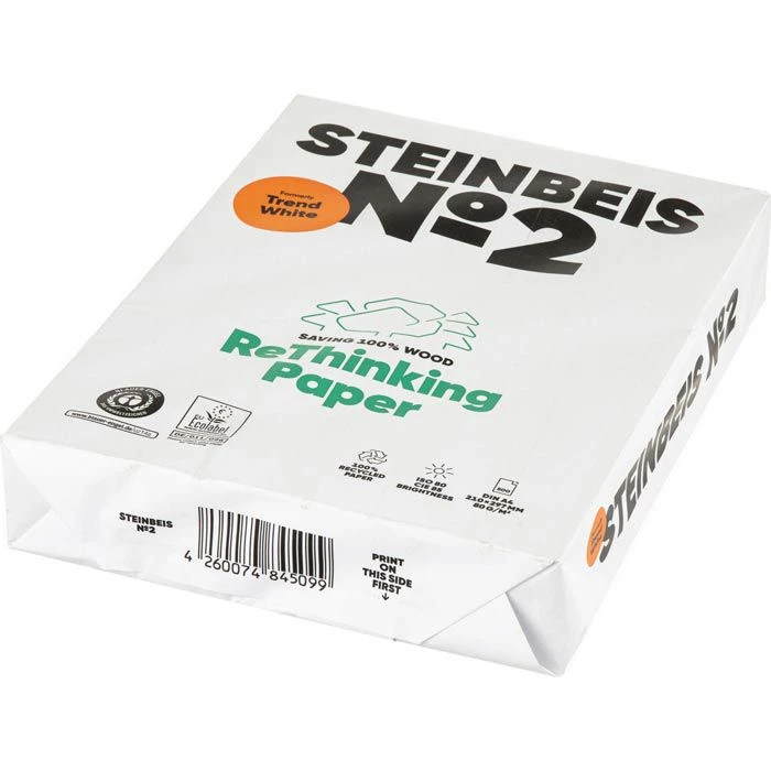 Steinbeis No.2 Trend White, A4, Kopierpapier, 80g/qm, Weiß, 500 Blatt