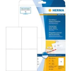 Herma Universaletiketten 4229 Special, Weiß, Abdecketiketten,105 X 148mm, Blickdicht, 100 Stück